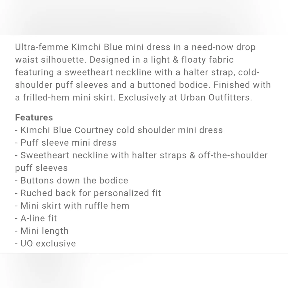 Kimchi Blue Courtney Cold Shoulder Mini Ruffle Halter Dress, Blue Cats Multi, S